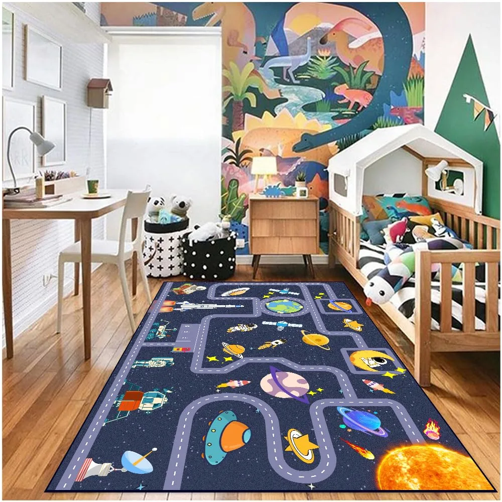 kids rug space car 3