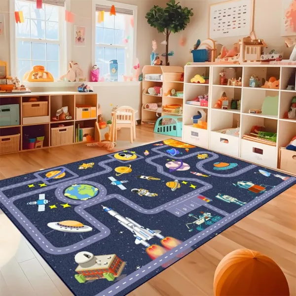 kids rug space car 4