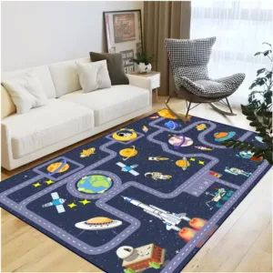 kids rug space car 7