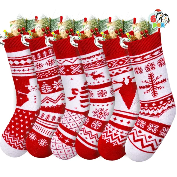 knit christmas stockings large 1