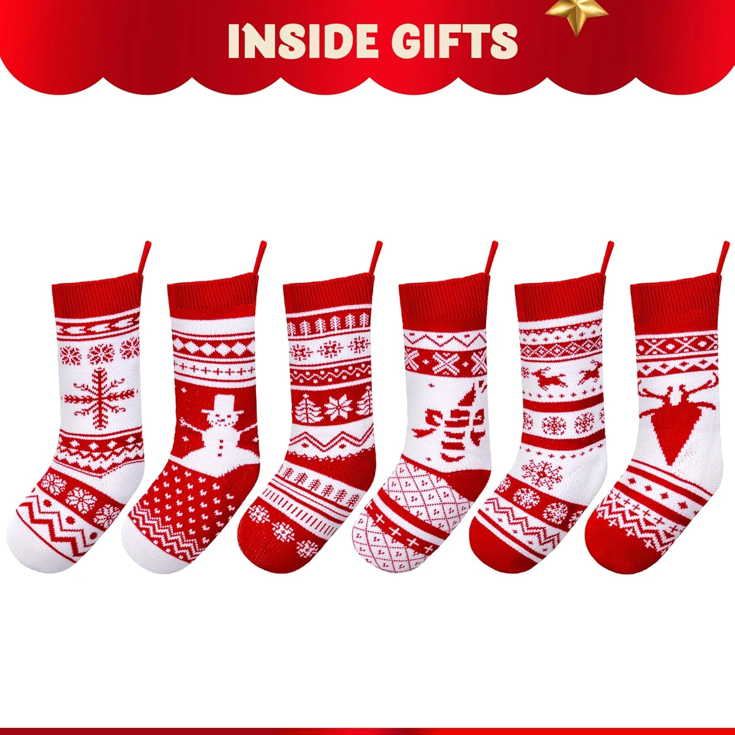 knit christmas stockings large 2