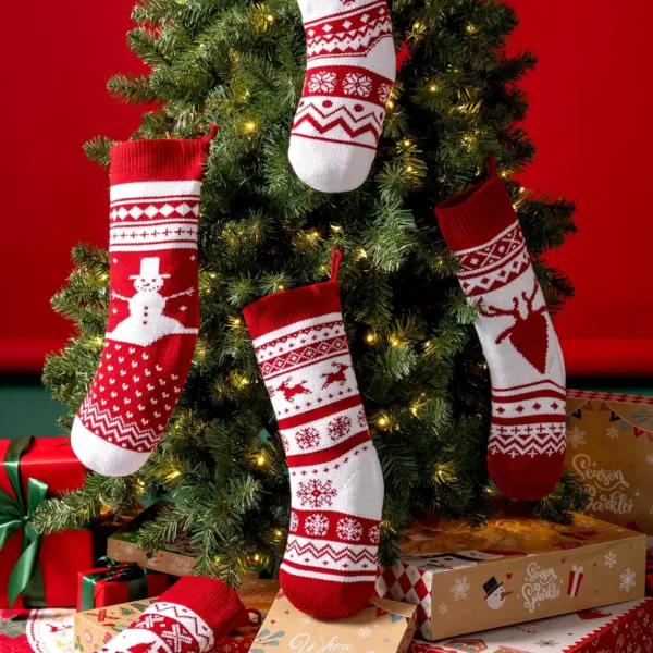 knit christmas stockings large 7