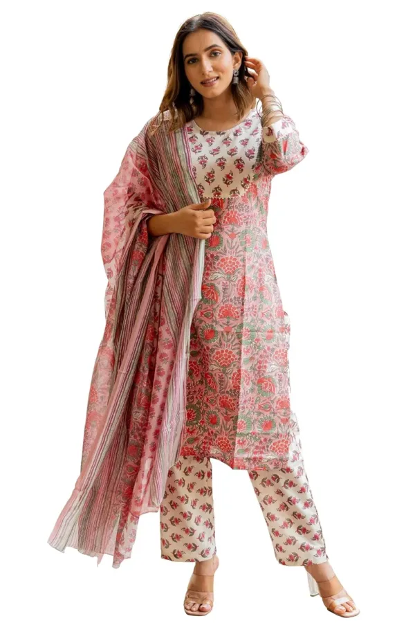 kurta trouser dupatta set 1