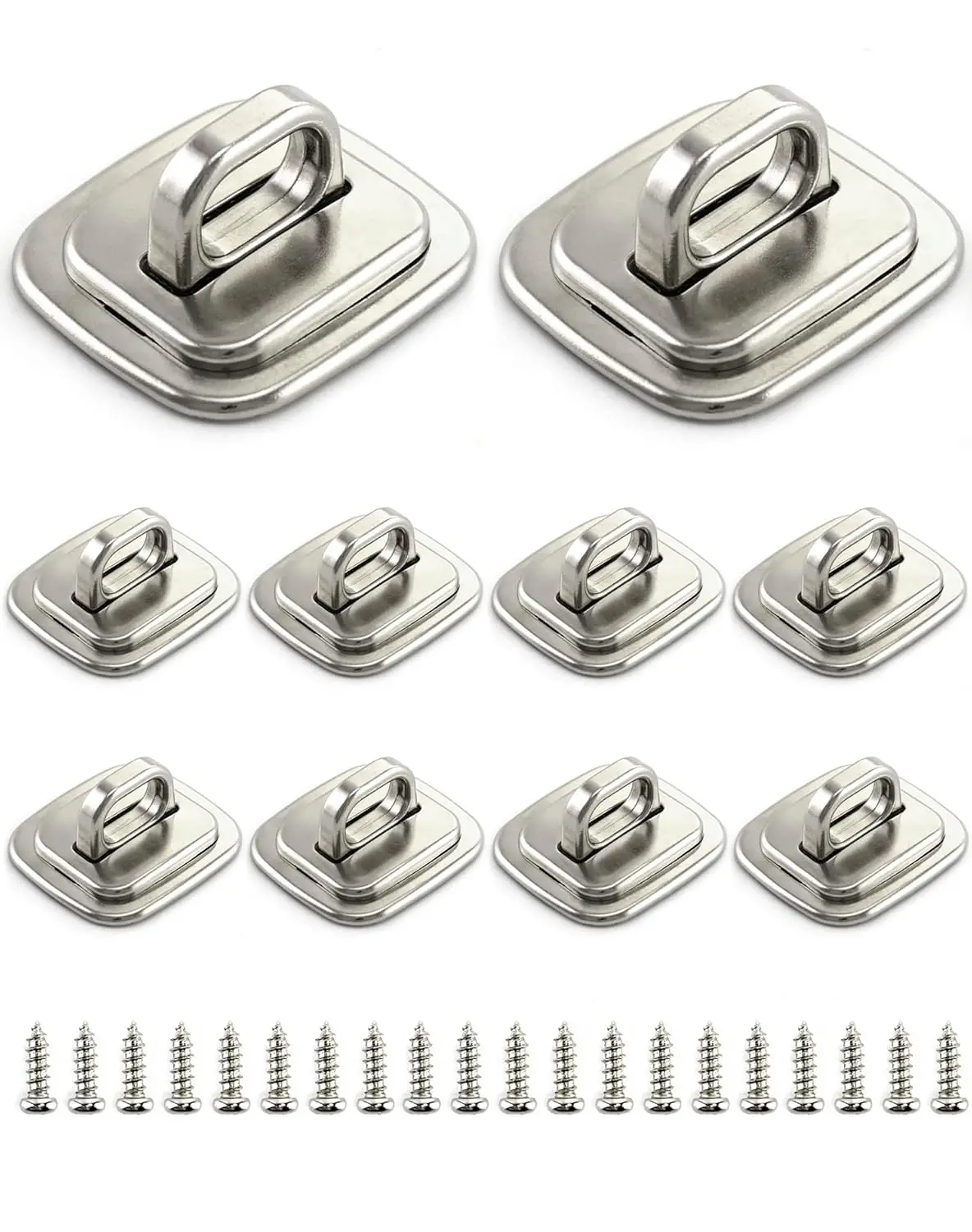 This 10-pack of QWORK steel laptop cable lock anchors provide a secure mounting point to protect laptops with keyed or combination cable locks from theft, featuring easy installation with included screws and mounting tape.