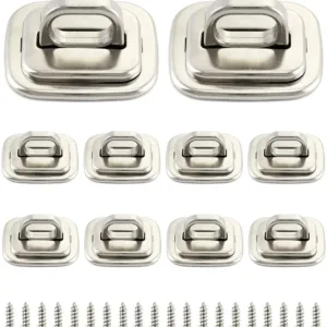 This 10-pack of QWORK steel laptop cable lock anchors provide a secure mounting point to protect laptops with keyed or combination cable locks from theft, featuring easy installation with included screws and mounting tape.