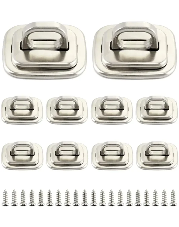 This 10-pack of QWORK steel laptop cable lock anchors provide a secure mounting point to protect laptops with keyed or combination cable locks from theft, featuring easy installation with included screws and mounting tape.