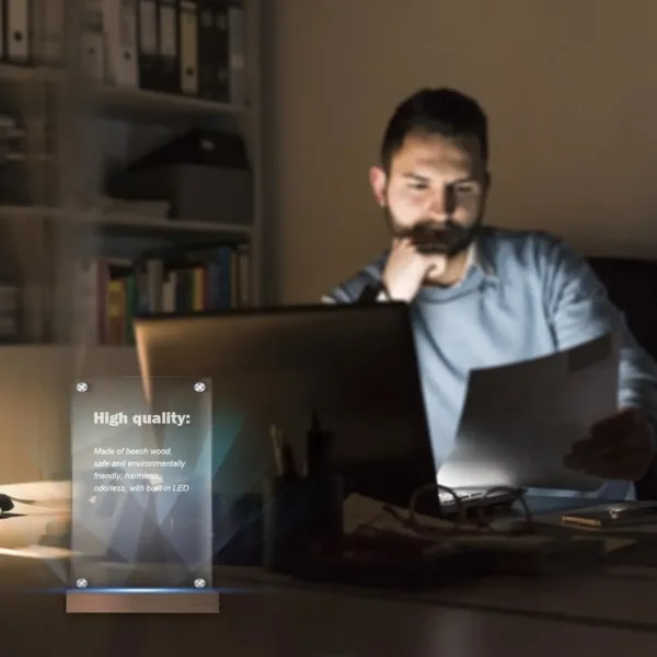 led light base wood 3