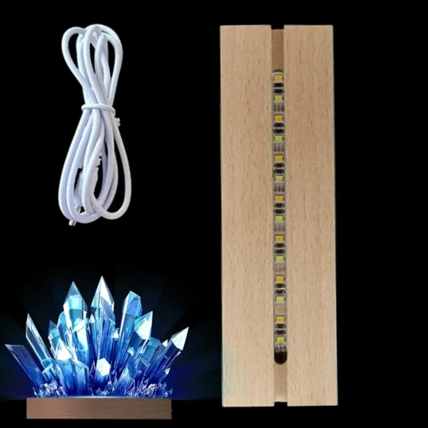 led light base wood 7