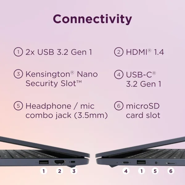 Abyss Blue Lenovo Chromebook 3i featuring a 15.6 inch Full HD display, powered by an Intel Celeron processor, and 64GB of storage for everyday use.