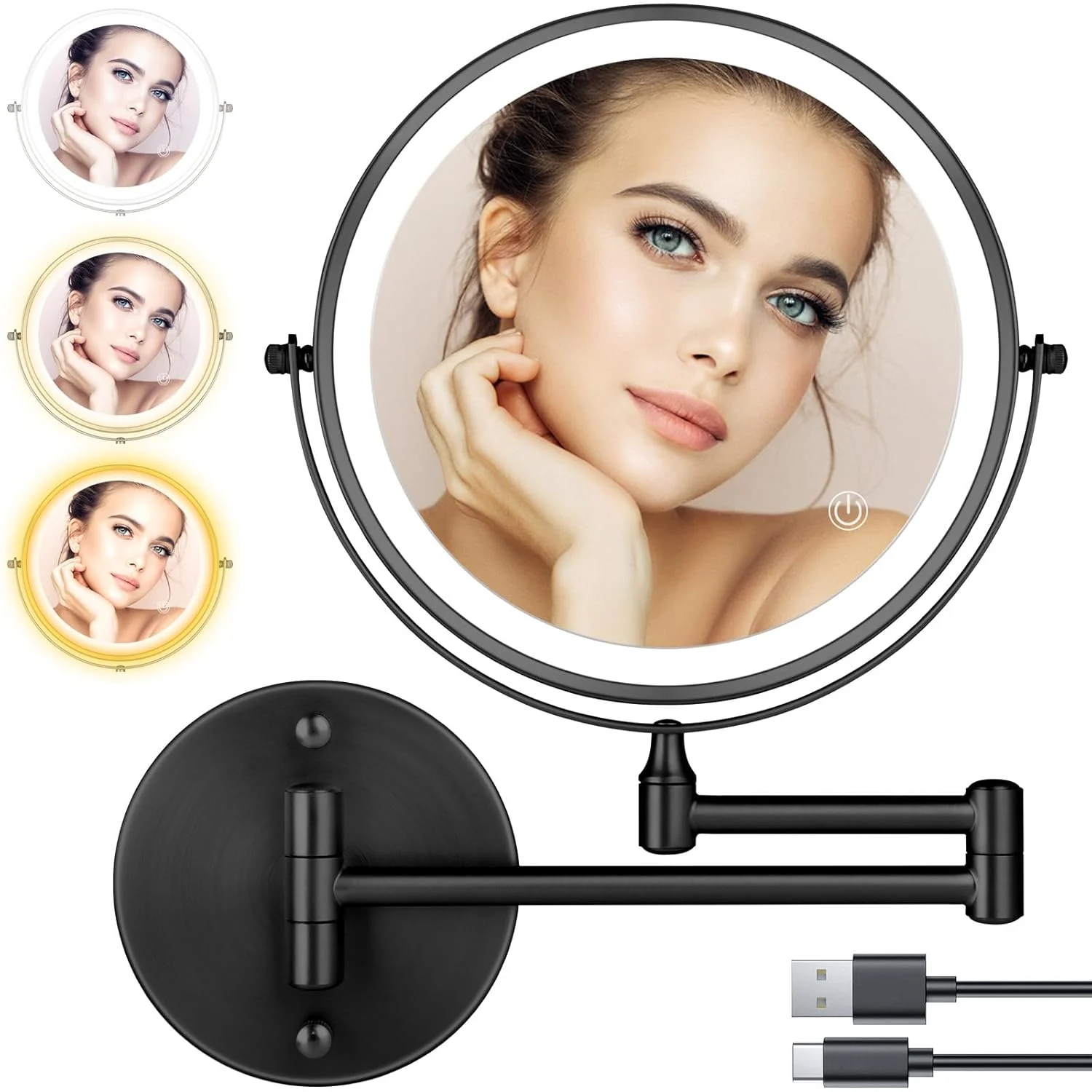 lighted makeup mirror wall 1