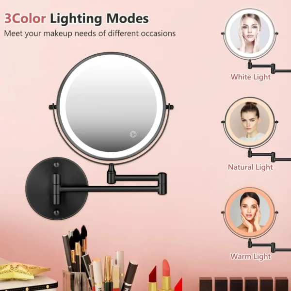lighted makeup mirror wall 4
