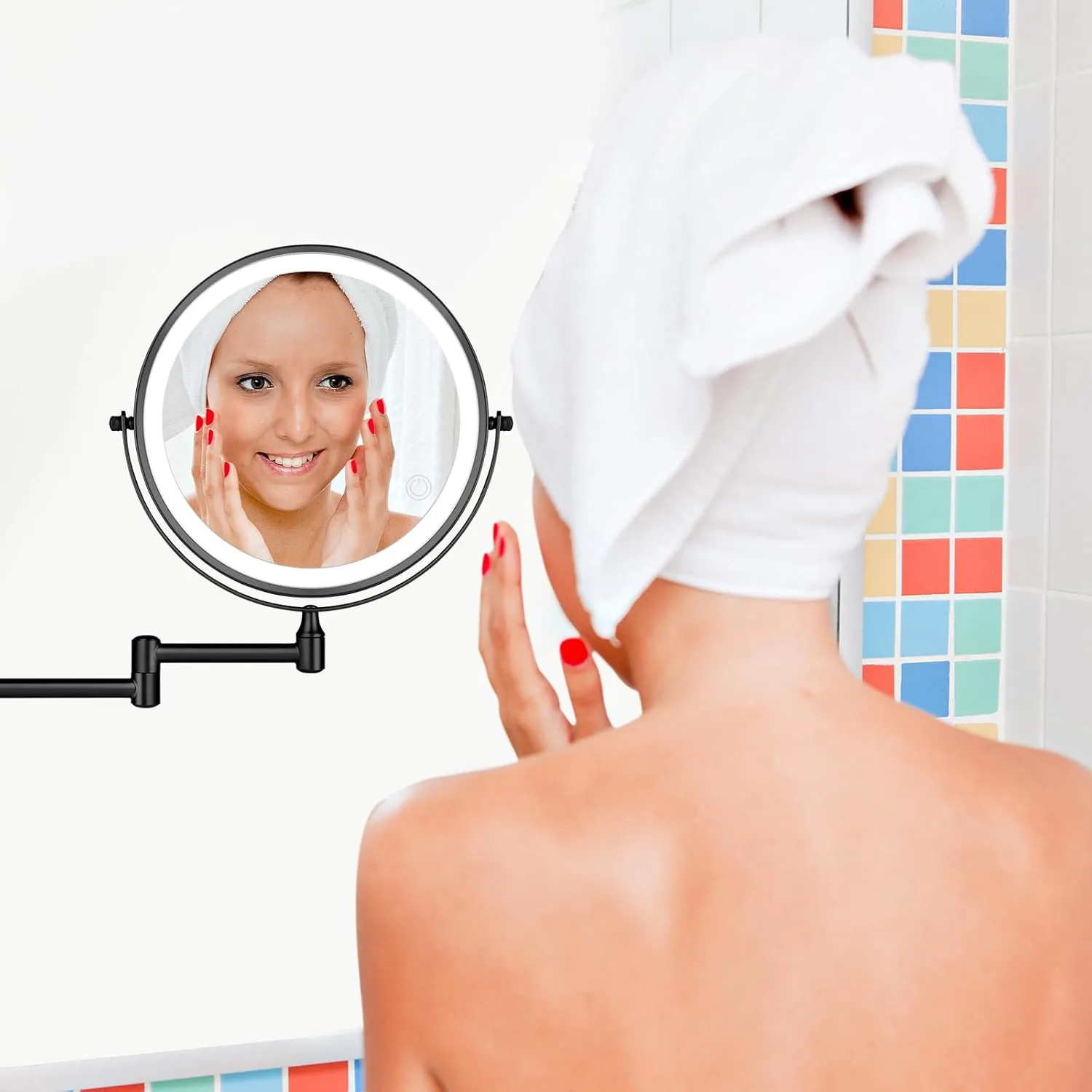 lighted makeup mirror wall 7