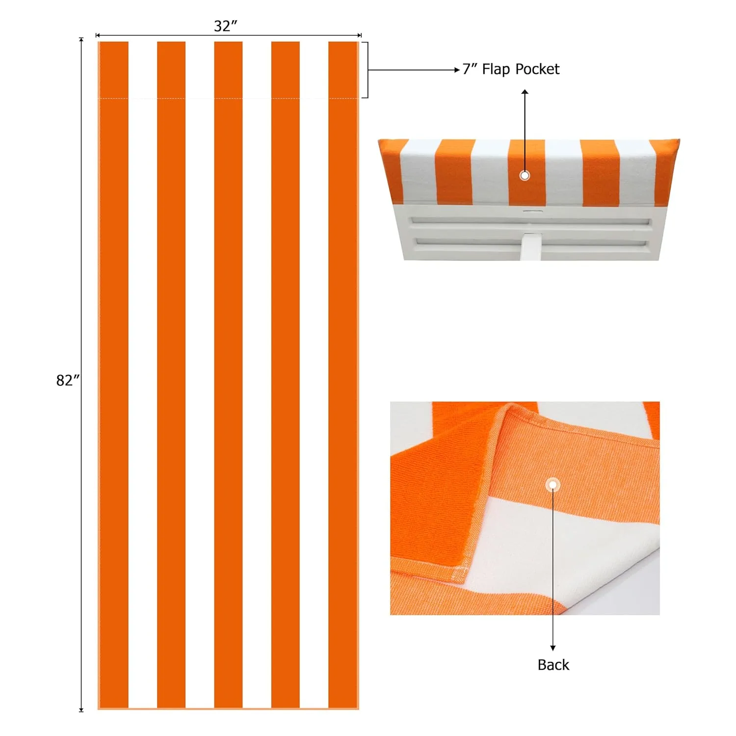 lounge chair cover orange 4