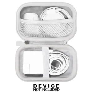 This handy CaseSack carrying case provides excellent protection for a MacBook Air Pro charger, iPhone MagSafe charger, USB C hub, and multiport adapter.