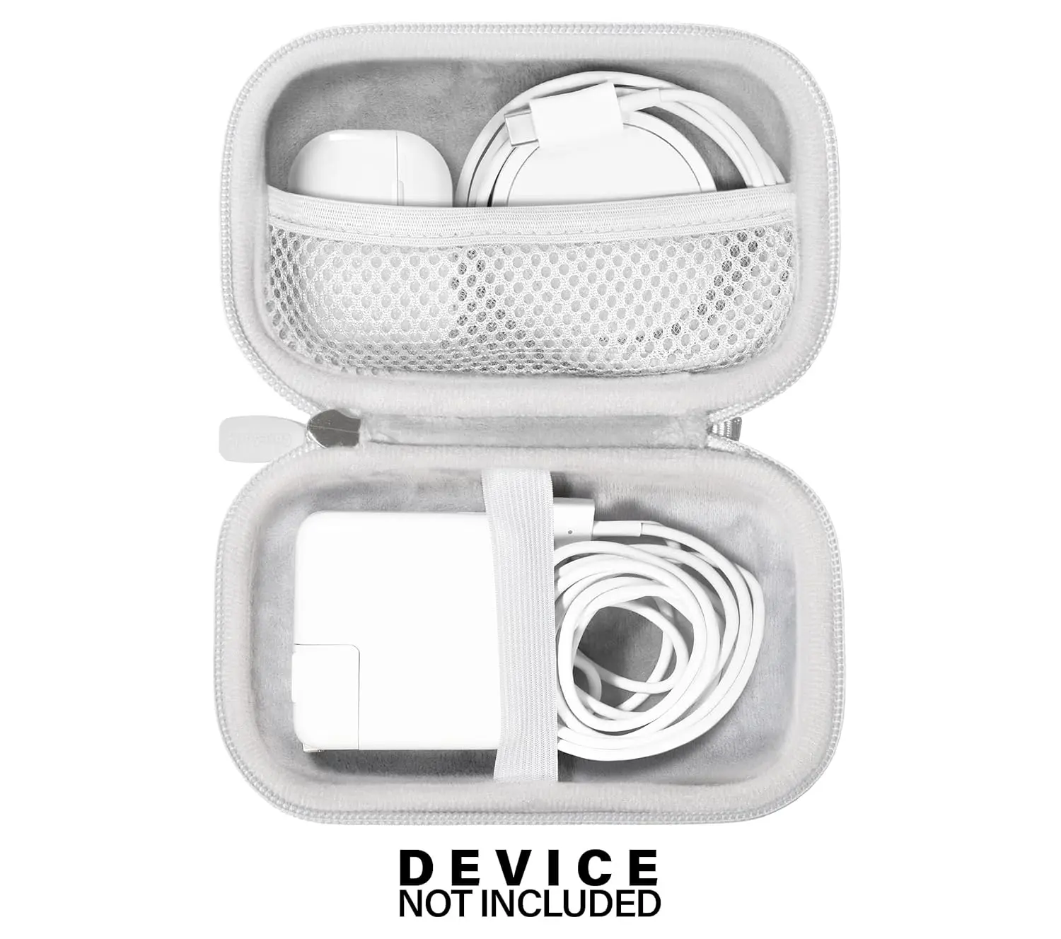 This handy CaseSack carrying case provides excellent protection for a MacBook Air Pro charger, iPhone MagSafe charger, USB C hub, and multiport adapter.