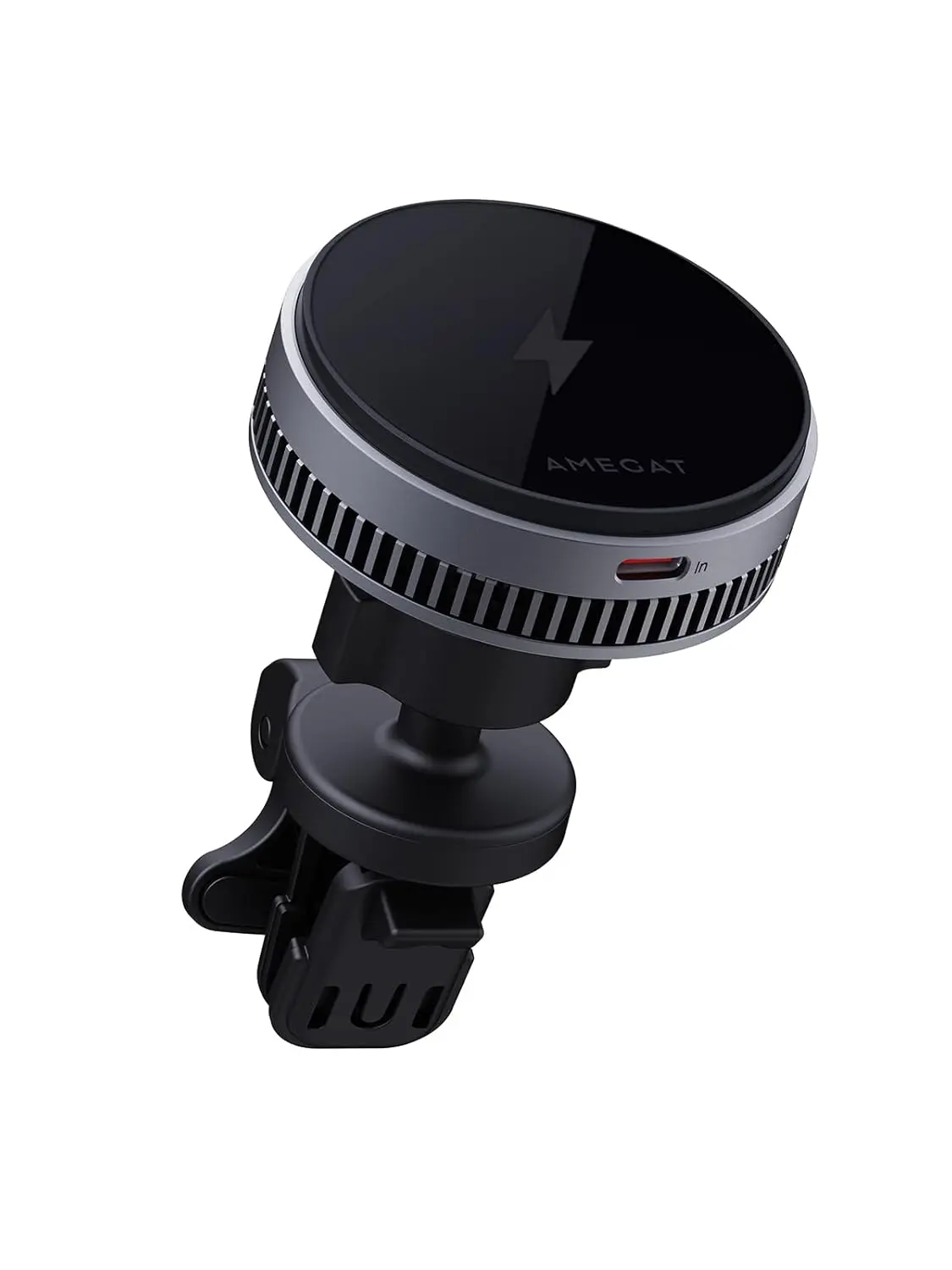 This magnetic car charger with active cooling and 15W Qi2 certified fast wireless charging securely holds and charges iPhones 12 through 16 and compatible magnetic cases, using an air vent mount.
