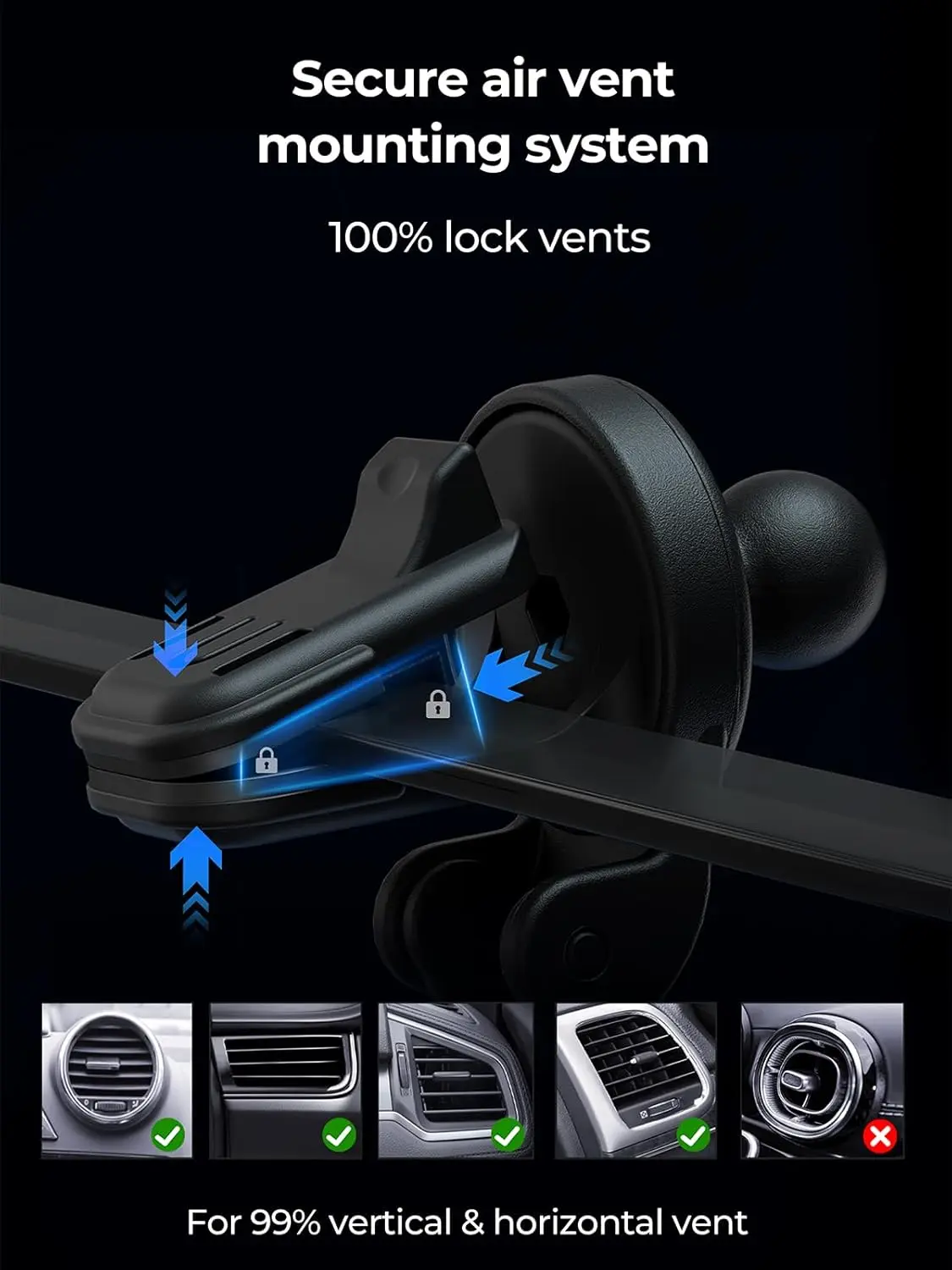 This magnetic car charger with active cooling and 15W Qi2 certified fast wireless charging securely holds and charges iPhones 12 through 16 and compatible magnetic cases, using an air vent mount.