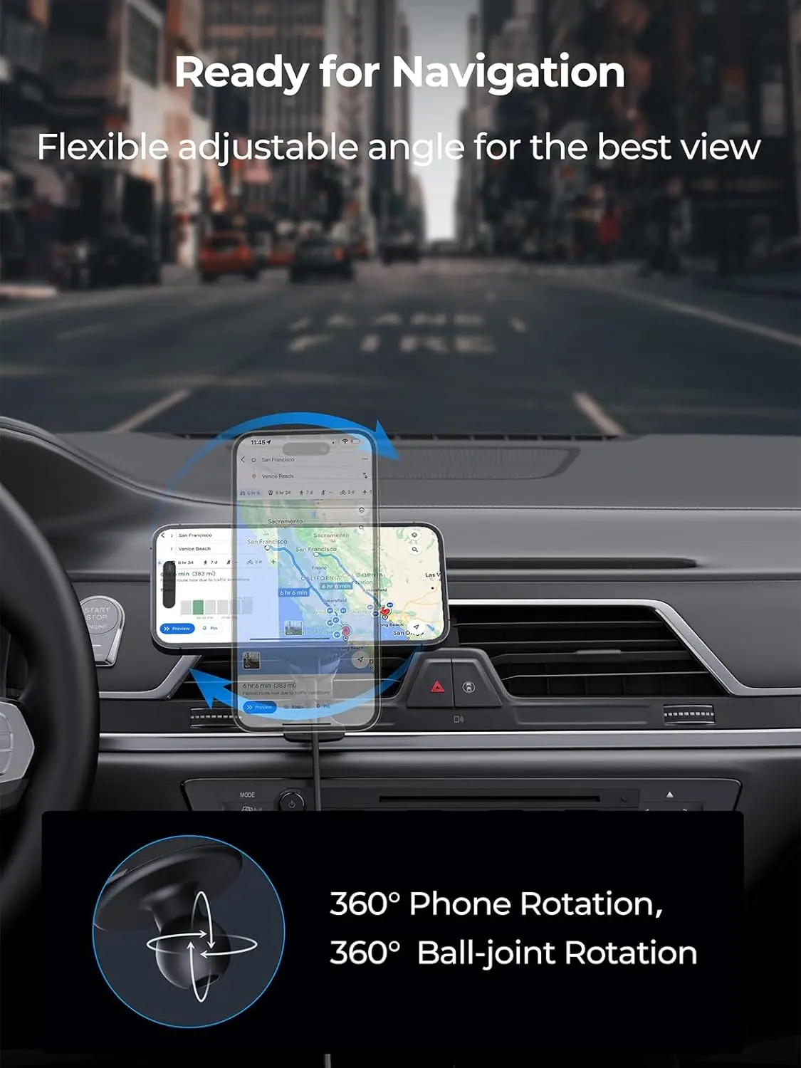 This magnetic car charger with active cooling and 15W Qi2 certified fast wireless charging securely holds and charges iPhones 12 through 16 and compatible magnetic cases, using an air vent mount.