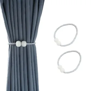 magnetic curtain tiebacks grey 1