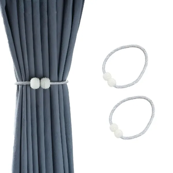 magnetic curtain tiebacks grey 1