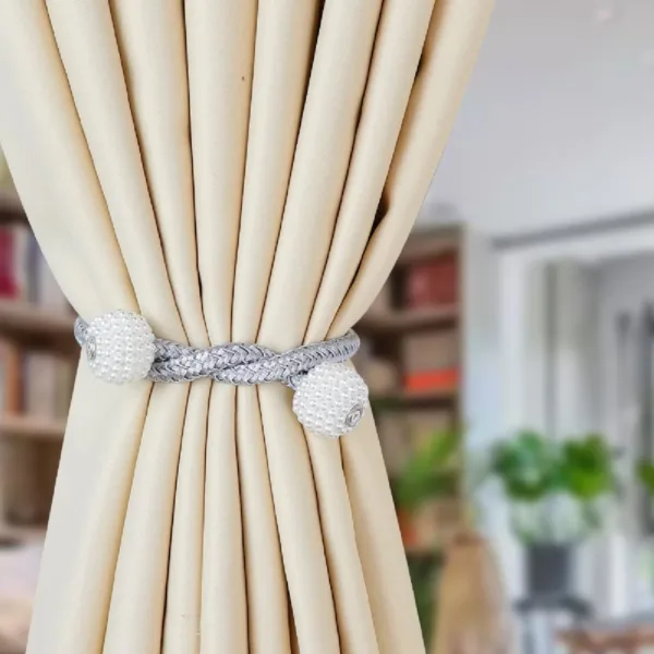 magnetic curtain tiebacks grey 2