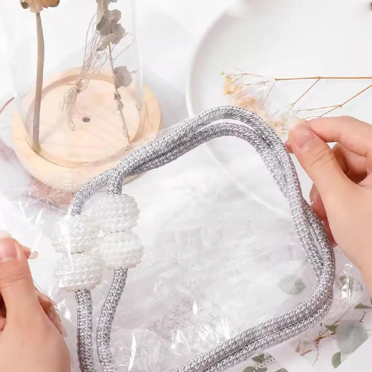 magnetic curtain tiebacks grey 4