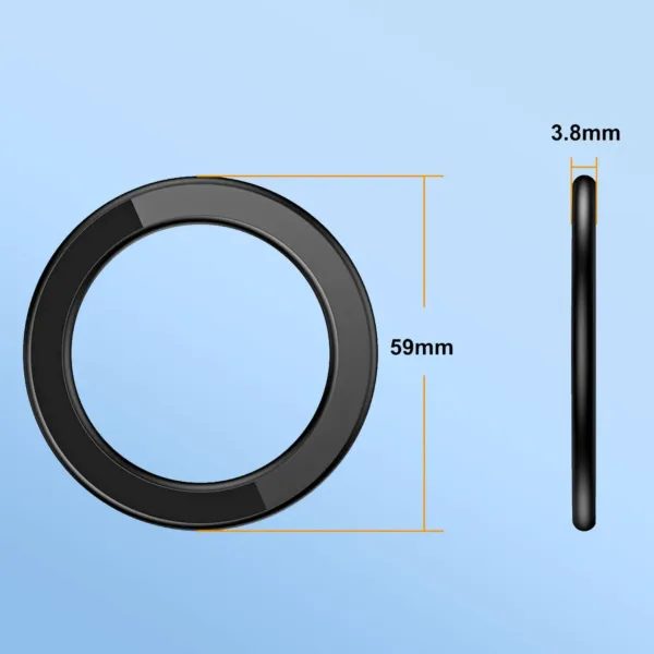 This red magnetic wall mount sticker securely holds an iPhone 12, 13, 14, 15, or 16, or a phone with a Magsafe compatible case, to any flat surface, freeing your hands.