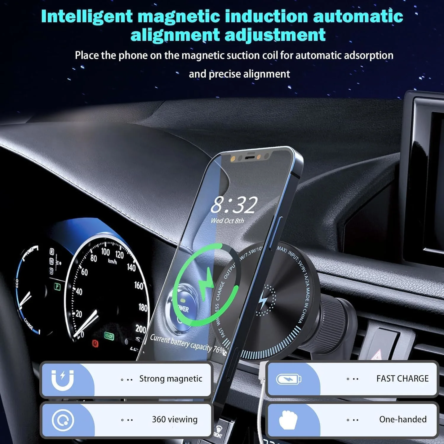 magnetic wireless car charger 6