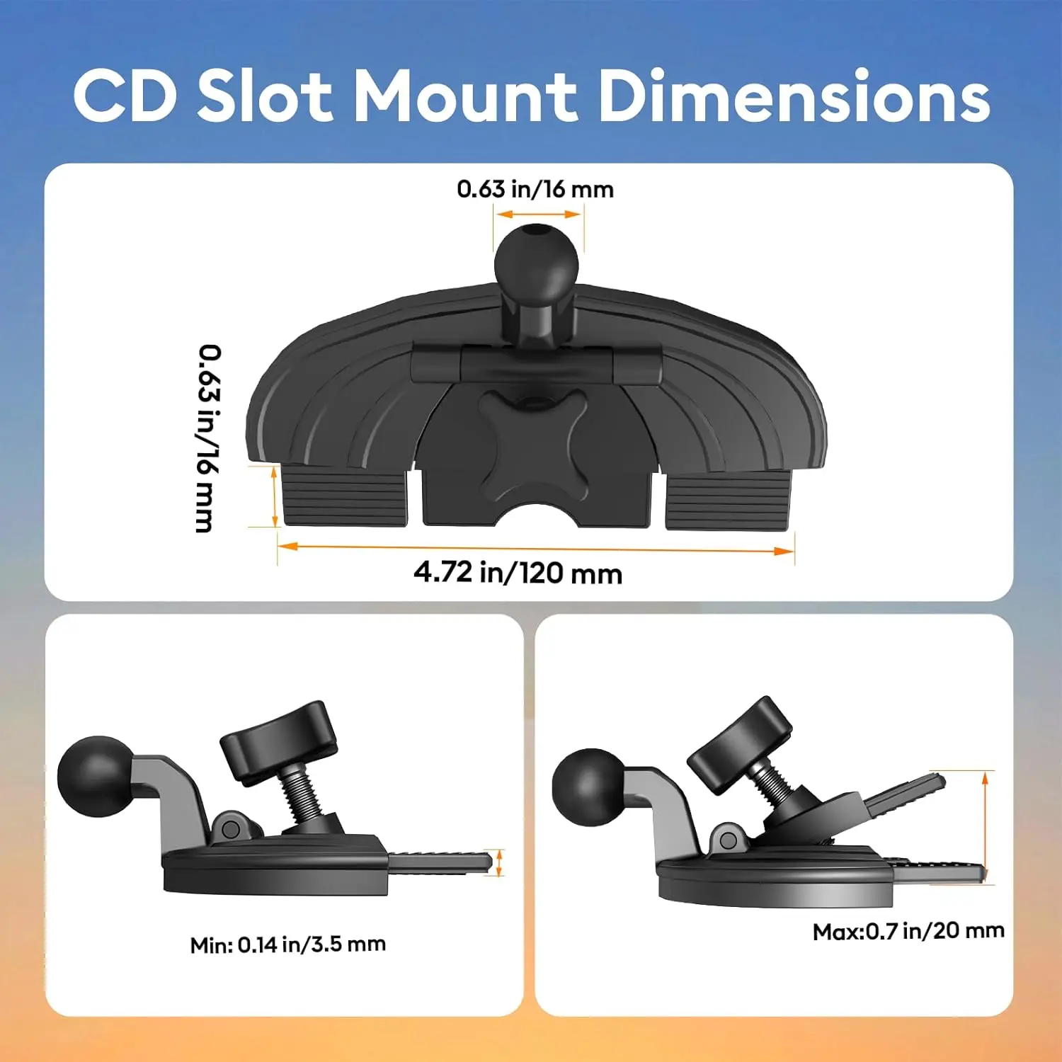 This MagSafe car mount charger securely holds an iPhone 16/15/14/13 and provides 15W fast wireless charging while conveniently attaching to a CD slot or dashboard using an included 3M adhesive pad.