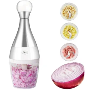 This is a manual food chopper that is perfect for quickly chopping vegetables, garlic, and other ingredients, making meal prep faster and easier.