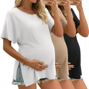 maternity shirts cotton tops 1