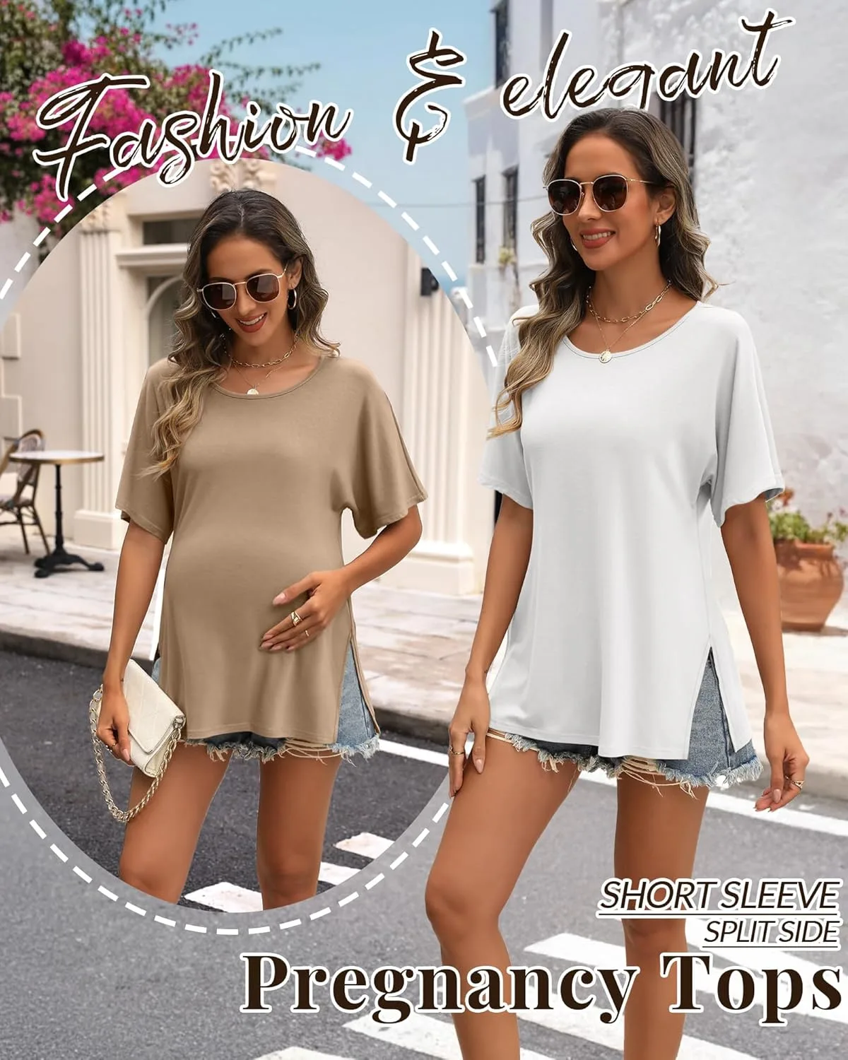 maternity shirts cotton tops 5