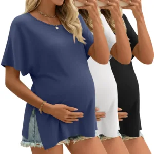 maternity shirts cotton tops 6