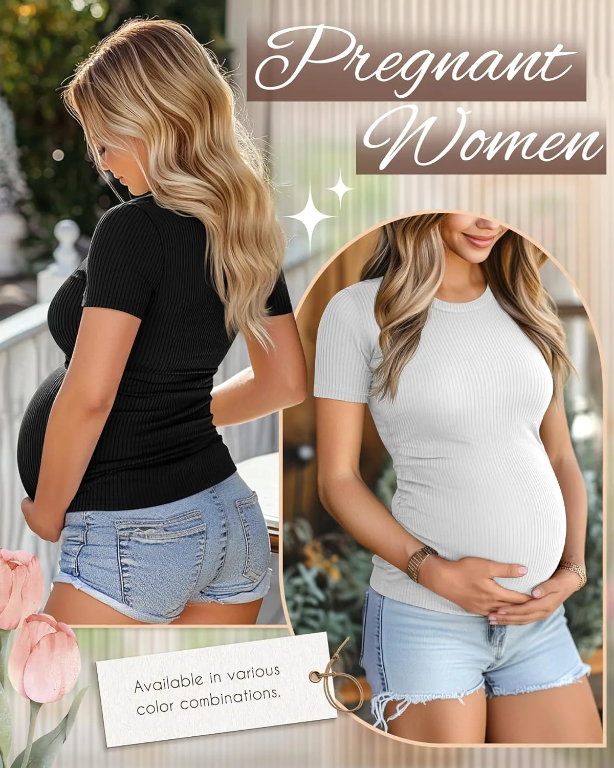 maternity shirts pack 5