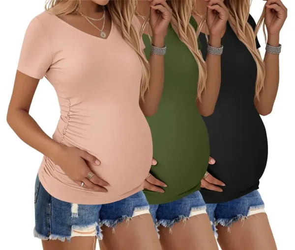 maternity shirts v neck 1