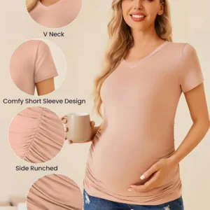 maternity shirts v neck 2