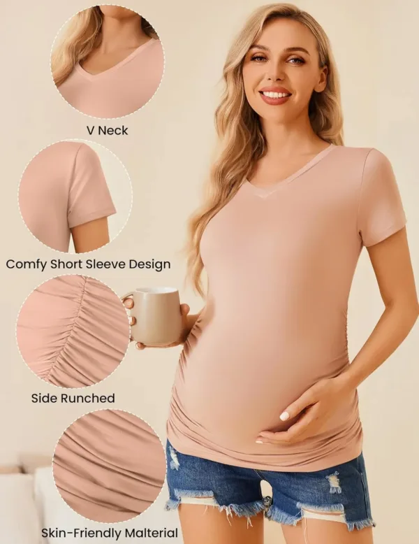 maternity shirts v neck 2