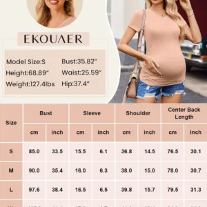 maternity shirts v neck 6