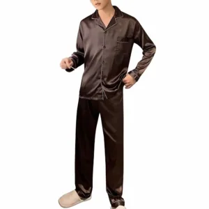 men pajamas silk satin 1