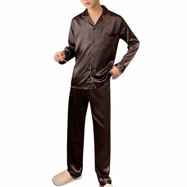 men pajamas silk satin 1