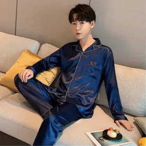 men pajamas silk satin 4