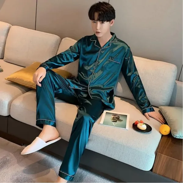 men pajamas silk satin 5