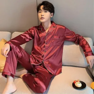 men pajamas silk satin 6