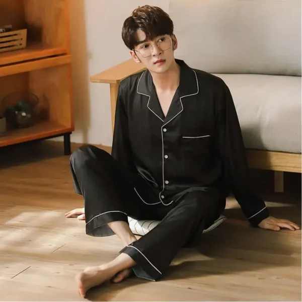 men pajamas silk satin 7