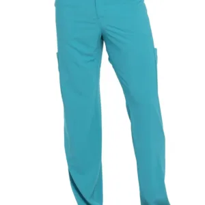 These men's natural rise straight leg pants feature a functional inside drawstring and a 29-inch inseam.