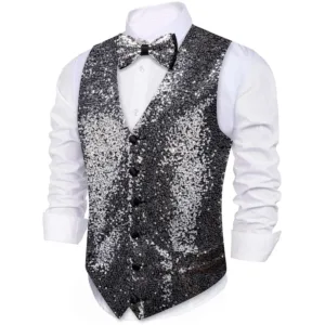 men vest set silk 7