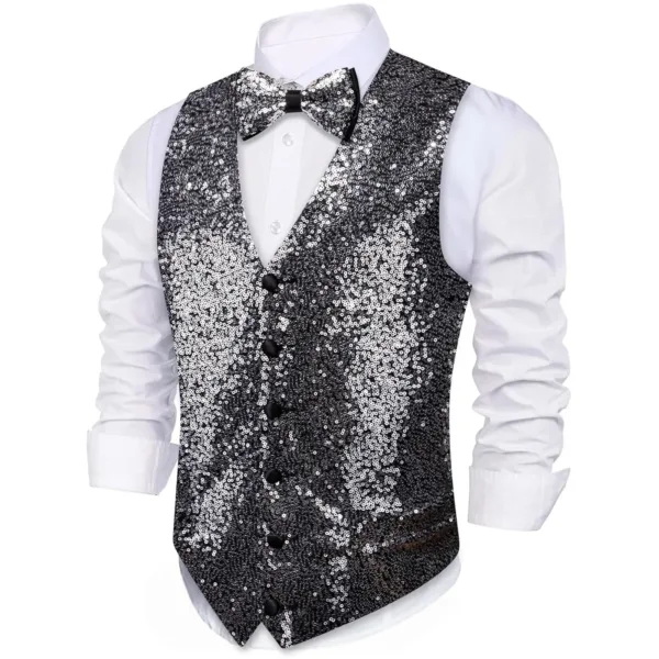 men vest set silk 7