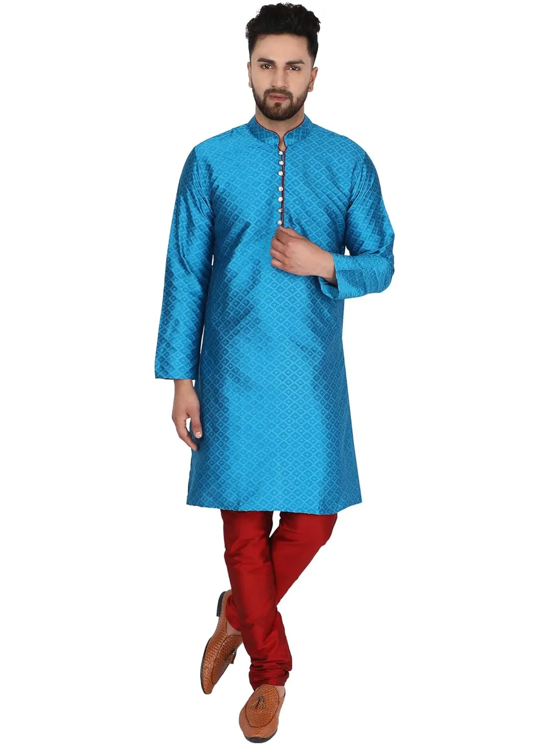 mens art silk kurta 1