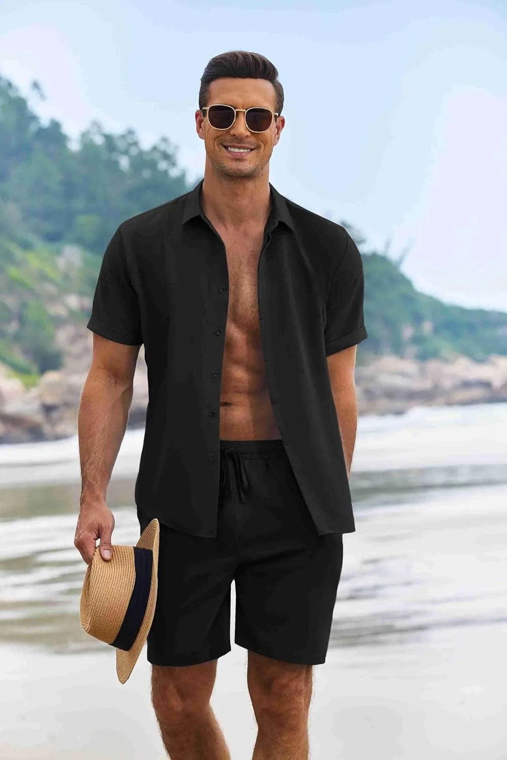 mens beach outfit set 2