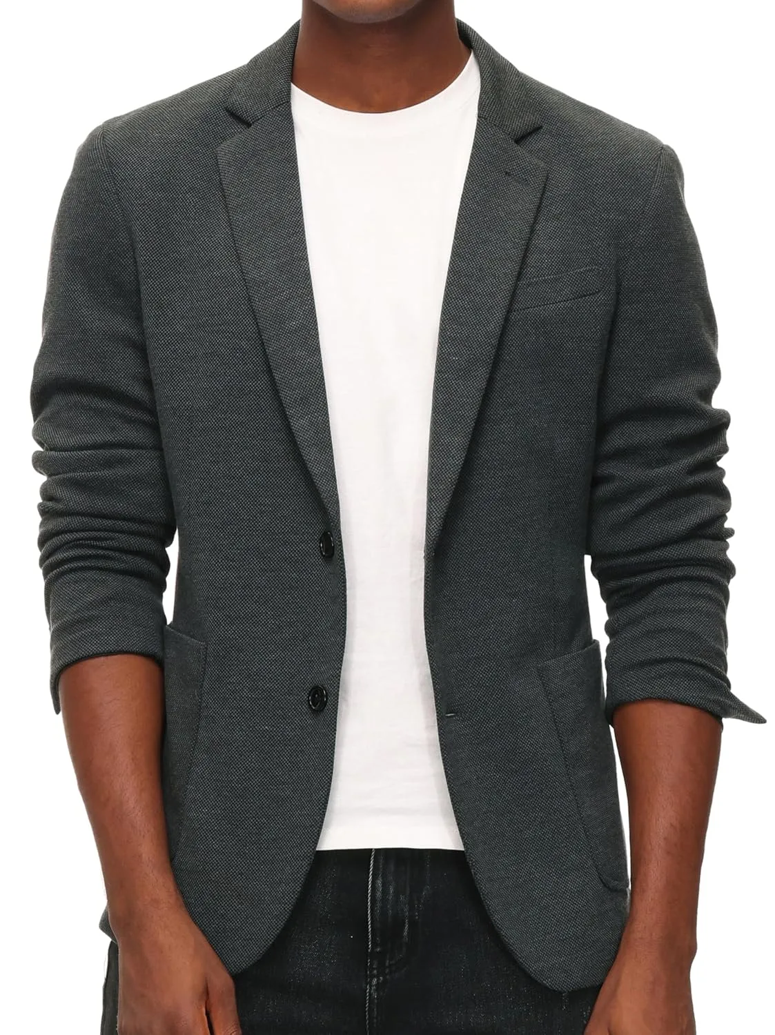 mens casual knit blazer 1